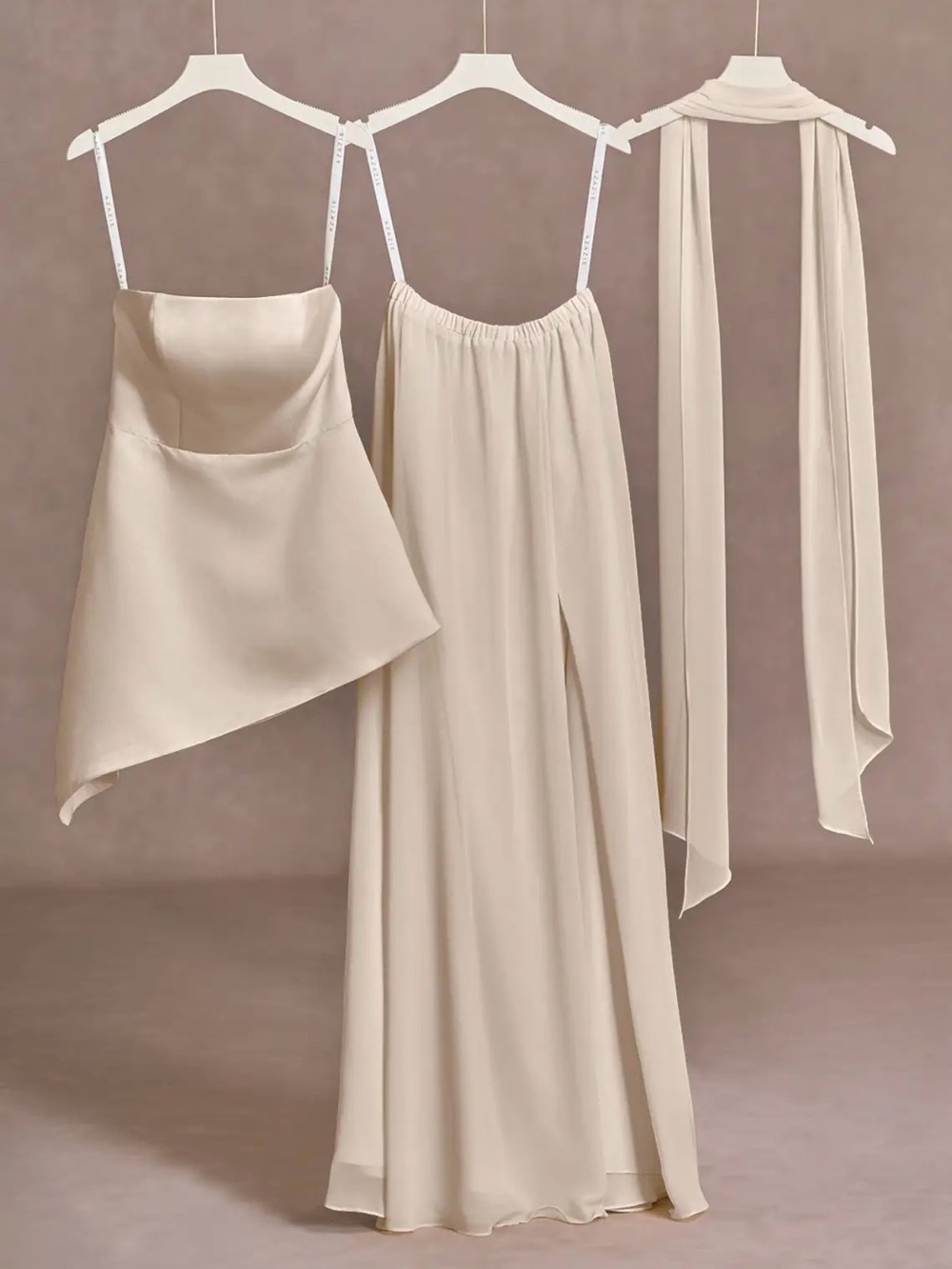 Azazie Alma Cream Two Piece Set - Picture 2 of 5
